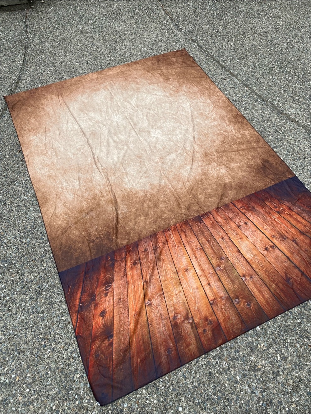 Wood Floor and Vintage Photo Backdrop
